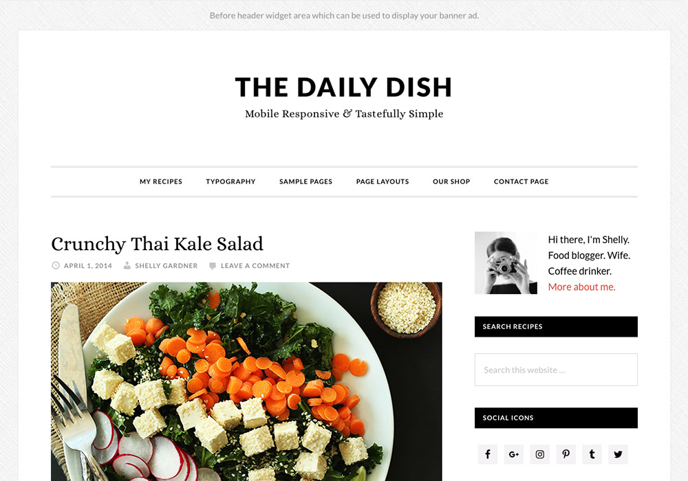Daily Dish Food WordPress Themes