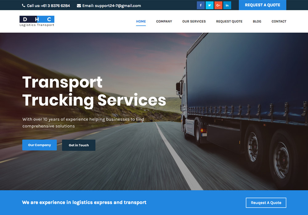 Transport WordPress Theme
