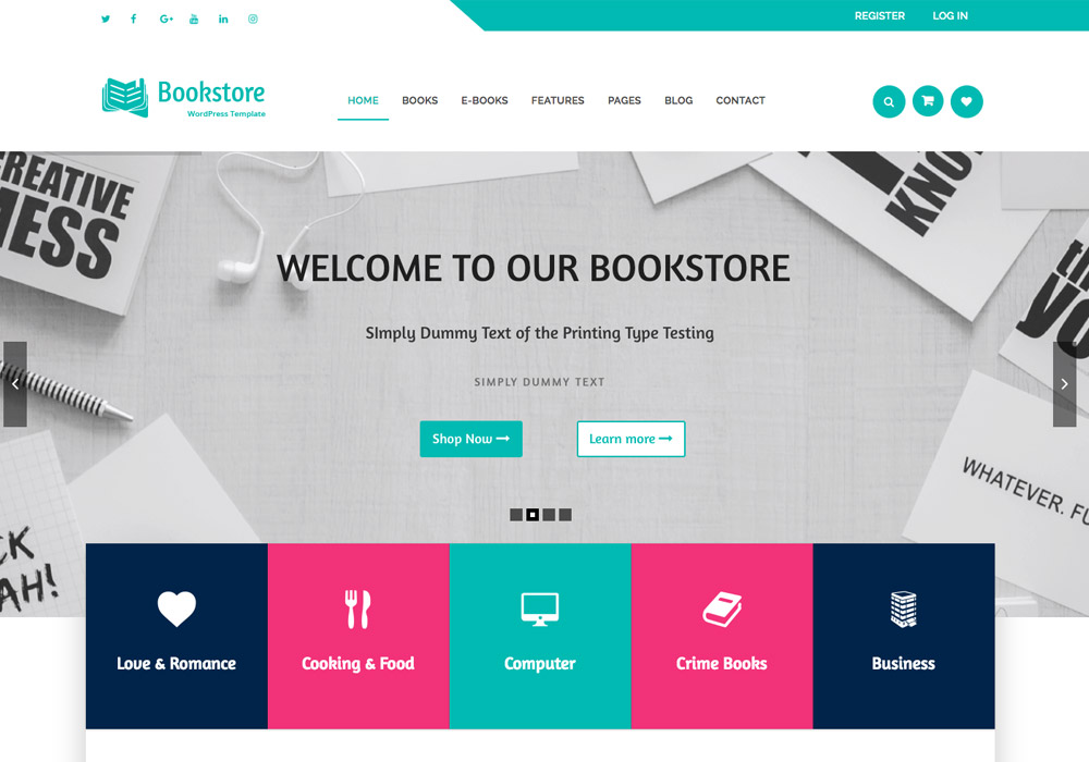 Bookstore WordPress themes