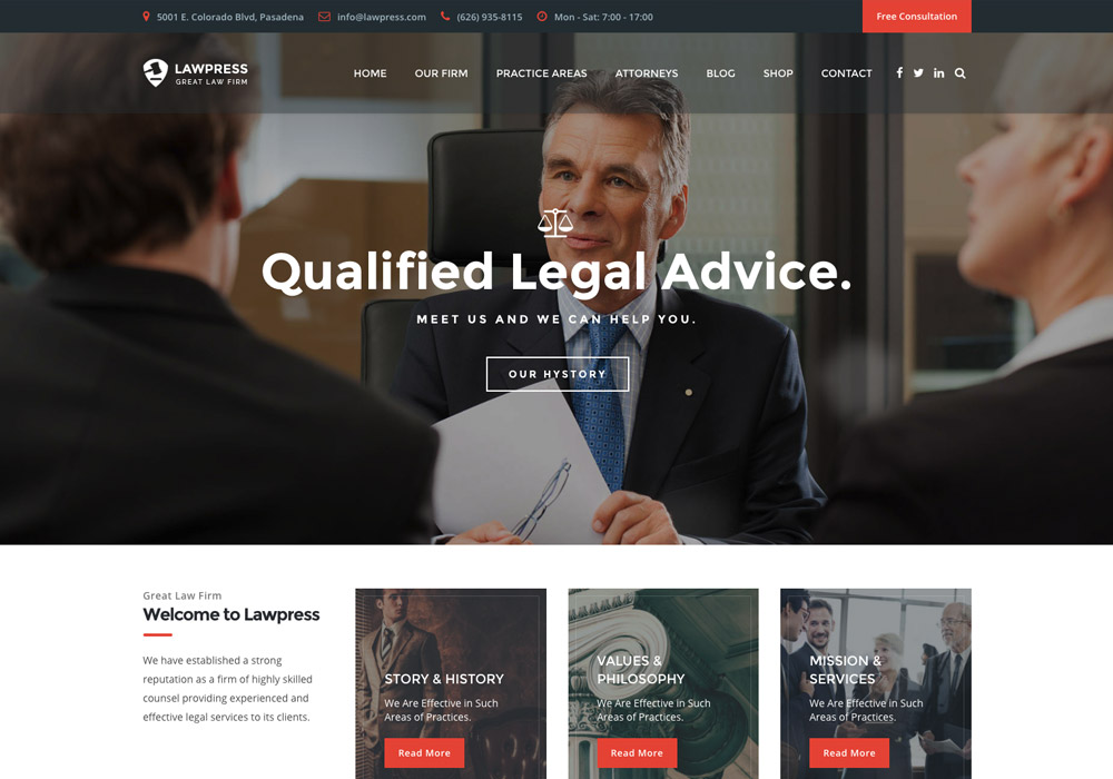 lawyer WordPress themes